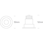 Oprawa podstropowa The 3W Dark Light Range 10103E/W/BS/W ONE LIGHT