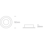 Oprawa podtynkowa WHITE GU10 10W BRASS REFLECTOR DARK LIGHT 10105ALG/W/BS ONE LIGHT