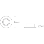 10105R1/B czarny wpust Corni GU10 50W IP65 One Light