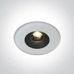 kinkiecik.pl Baida 10106V/W/W biały wpust LED 6W 100-240V 3000K; w komplecie z zasilaczem LED 500mA ONE LIGHT