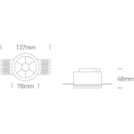 Oprawa podtynkowa The Trimless Mirror Range 10106XTR/W/W ONE LIGHT
