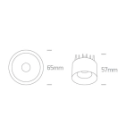 Oprawa podtynkowa WHITE LED 7W 38deg WW 230V 10107A/W/W ONE LIGHT
