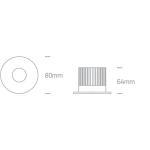 Oprawa podtynkowa BLACK 6,5W WW IP65 700mA DARK LIGHT 10107DB/B/W ONE LIGHT