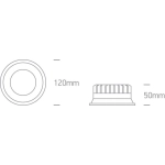 Oprawa podtynkowa BLACK 12W CCTV IP20 230V DARK LIGHT 10109D/B/V ONE LIGHT