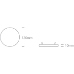 Oprawa podtynkowa Floating Round Panels Range Adjustable Cut Out Hole 10110CE/C ONE LIGHT