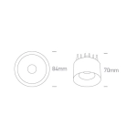 Oprawa podtynkowa WHITE LED 12W 38deg WW 230V 10112A/W/W ONE LIGHT
