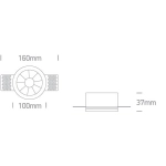 Oprawa podtynkowa The Trimless Mirror Range 10112XTR/W/W ONE LIGHT