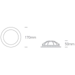 kinkiecik.pl Nata 2 10116FD/B/BS downlight w kolorze czarny-mosiądz LED 3000K 16W dark light; zasilacz 300mA w komplecie ONE LIGHT