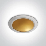 kinkiecik.pl Nata 2 10116FD/W/BS downlight w kolorze biały-mosiądz LED 3000K 16W dark light; zasilacz 300mA w komplecie