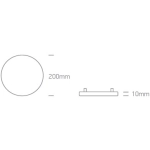 Oprawa podtynkowa Floating Round Panels Range Adjustable Cut Out Hole 10120CE/C ONE LIGHT