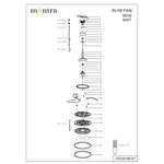 Wentylator sufitowy LED Mantra Slim Fan Mini 9009MA - zdjęcie dodatkowe 5