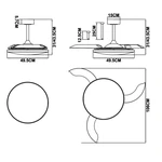 Wentylator sufitowy LED Mantra Slim Fan Mini 9009MA - zdjęcie dodatkowe 6