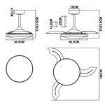 Wentylator sufitowy LED Mantra Slim Fan Mini 9056MA - zdjęcie dodatkowe 6