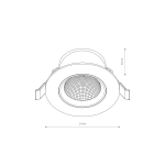 Lampa punktowa podtynkowa EGINA 15W 4000K 10556 Nowodvorski - zdjęcie dodatkowe 3