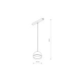 Lampa wisząca SLOT LED 8W 4000K do 1-obwodowych szynoprzewodów magnetycznych 10654 LVM Nowodvorski - zdjęcie dodatkowe 1