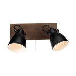kinkiecik.pl Kinkiet NATIVE Wall 2L Brown/Black 108213 Markslojd