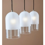 kinkiecik.pl Lampa wisząca COPE Pendant 3L Frosted/Clear/Black 108226 Markslojd