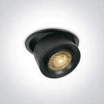 11115G/B/W BLACK RECESSED COB 15W WW IP20 15-45deg ADJUSTABLE 230V HONEYCOMB One Light