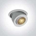 11115G/W/W WHITE RECESSED COB 15W WW IP20 15-45deg ADJUSTABLE 230V HONEYCOMB One Light