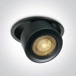 11128G/B/W BLACK RECESSED COB 28W WW IP20 15-45deg ADJUSTABLE 230V HONEYCOMB One Light