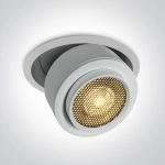 11128G/W/W WHITE RECESSED COB 28W WW IP20 15-45deg ADJUSTABLE 230V HONEYCOMB One Light