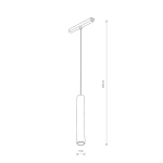 Lampa wisząca ROLLER LED 9W 4000K do 1-obwodowych szynoprzewodów niskonapięciowych LVM 11641 Nowodvorski - zdjęcie dodatkowe 4
