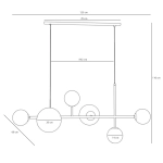 LAMPA WISZĄCA DIONE 6 CZARNY (LISTWA) 1092K1_2 Aldex - zdjęcie dodatkowe 1