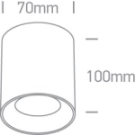 WHITE GU10 10W BRASS REFLECTOR DARK LIGHT 12105AL/W/BS ONE LIGHT