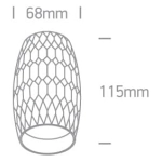 kinkiecik.pl Monolitos 12105H/DC ciemna chromowana oprawa sufitowa z oprawką GU10 MR16 10W 100-240V ONE LIGHT