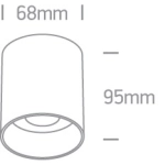 WHITE WHITE REFLECTOR GU10 10W DARK LIGHT ROUND 12105N/W/W ONE LIGHT