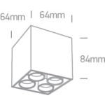 kinkiecik.pl Filona 4 12406C/B/W czarna oprawa sufitowa SMD LED 10W 3000K dark light; zasilacz LED 700mA w zestawie ONE LIGHT