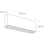 kinkiecik.pl Filona 6 12606C/W/W biała oprawa sufitowa SMD LED 15W 3000K dark light; w zestawie z zasilaczem LED 700mA ONE LIGHT