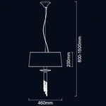 Lampa wisząca Mantra Tiffany Chrome 3858MA - zdjęcie dodatkowe 2