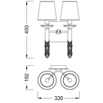 Lampa ścienna Mantra Tiffany Chrome 3863MA - zdjęcie dodatkowe 1
