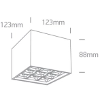 Mirror Square Boxes 12906B/W/W ONE LIGHT