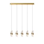 KLIGANDE Lampa wisząca LED Dim. 5x7,8W 2700K złoty mat / mosiądz 13496/35/02 Lucide - zdjęcie produktu