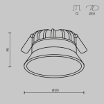 Lampa wpuszczana Okno 3000-4000-6000K 1x12W 100° DL055-12W3-4-6K-W Maytoni - zdjęcie dodatkowe 5