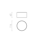 Plafon LARISA R 12 3CCT DIMM R14351 Rendl light studio