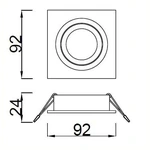 Lampa wpuszczana Mantra Basic GU10 C0002MA - zdjęcie dodatkowe 1