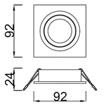Lampa wpuszczana Mantra Basic GU10 C0004MA - zdjęcie dodatkowe 1
