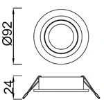 Lampa wpuszczana Mantra Basic GU10 C0005MA - zdjęcie dodatkowe 1