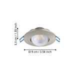GEDREZ Oprawa do zabudowy zestaw 10XLED-CCT Ø90 Nikiel mat 300196 EGLO