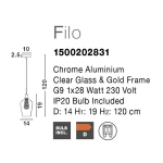 Lampa wisząca ZARZA LE41845 Luces Exclusivas - zdjęcie dodatkowe 3