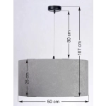 Klasyczna lampa wisząca Kamelia Szara 010-014-50cm MacoDesign ---------wysyłka 24H -----