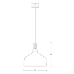 1511-W PENDANT LAMP 1XE27 ALUMINIUM WHITE Zambelis Lights