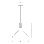 1512-W PENDANT LAMP 1XE27 ALUMINIUM WHITE Zambelis Lights