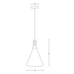 1513-W PENDANT LAMP 1XE27 ALUMINIUM WHITE Zambelis Lights