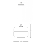 1516 PENDANT LAMP 1XE27 BLACK-CHAMPAGNE GLASS Zambelis Lights