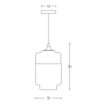 1517 PENDANT LAMP 1XE27 BLACK-CHAMPAGNE GLASS Zambelis Lights
