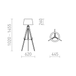 Lampa podłogowa ALVIS/RIDICK R14501 Rendl light studio